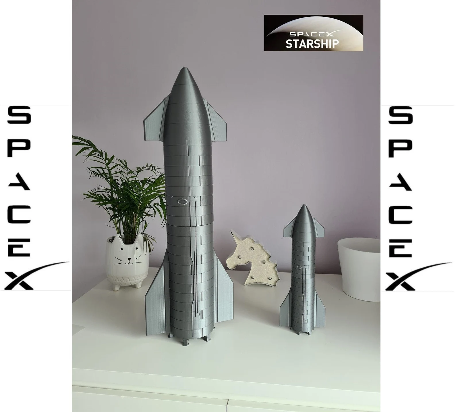 SpaceX Starship SN8 SN9 SN10 SN11 Highly Detailed Model | 3D Printed Model